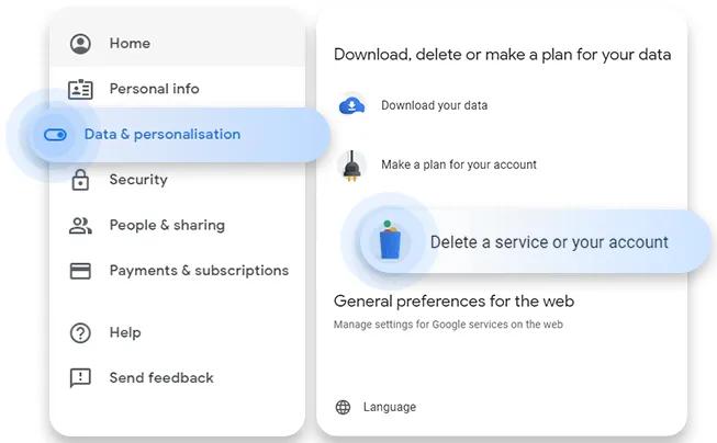 gmail account verwijderen