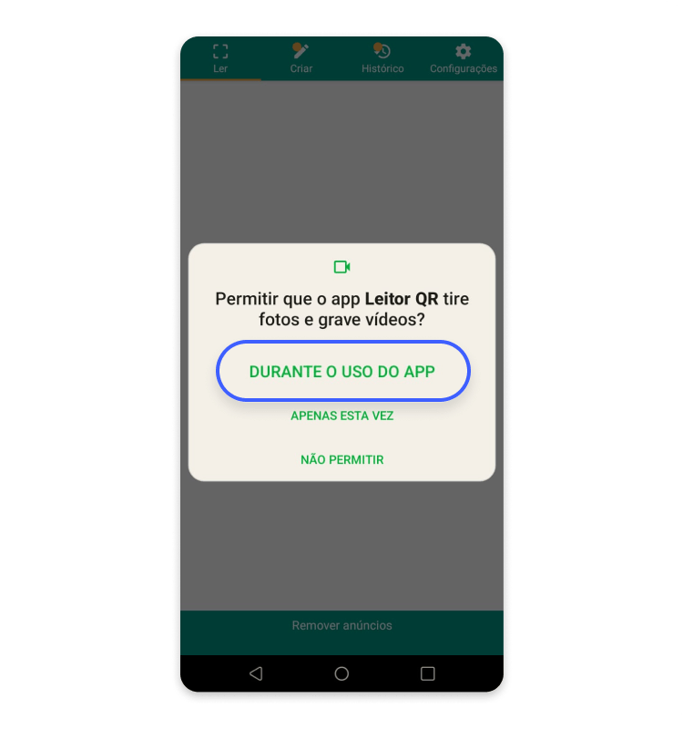 como usar código qr: passo 6