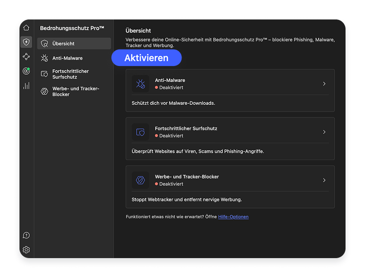 Schritt 2: Bedrohungsschutzfunktion aktivieren