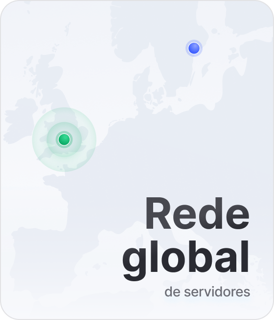 Um fragmento de mapa a mostrar que a NordVPN tem servidores de VPN que cobrem mais de 178 localizações.