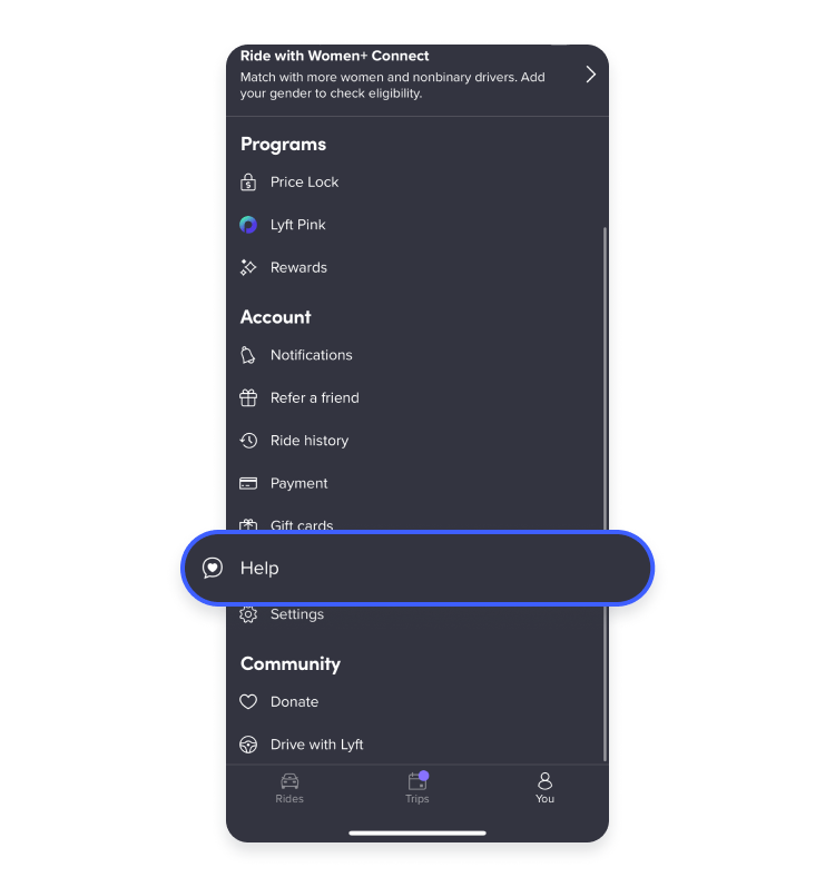 how to delete lyft account on mobile app: step 3