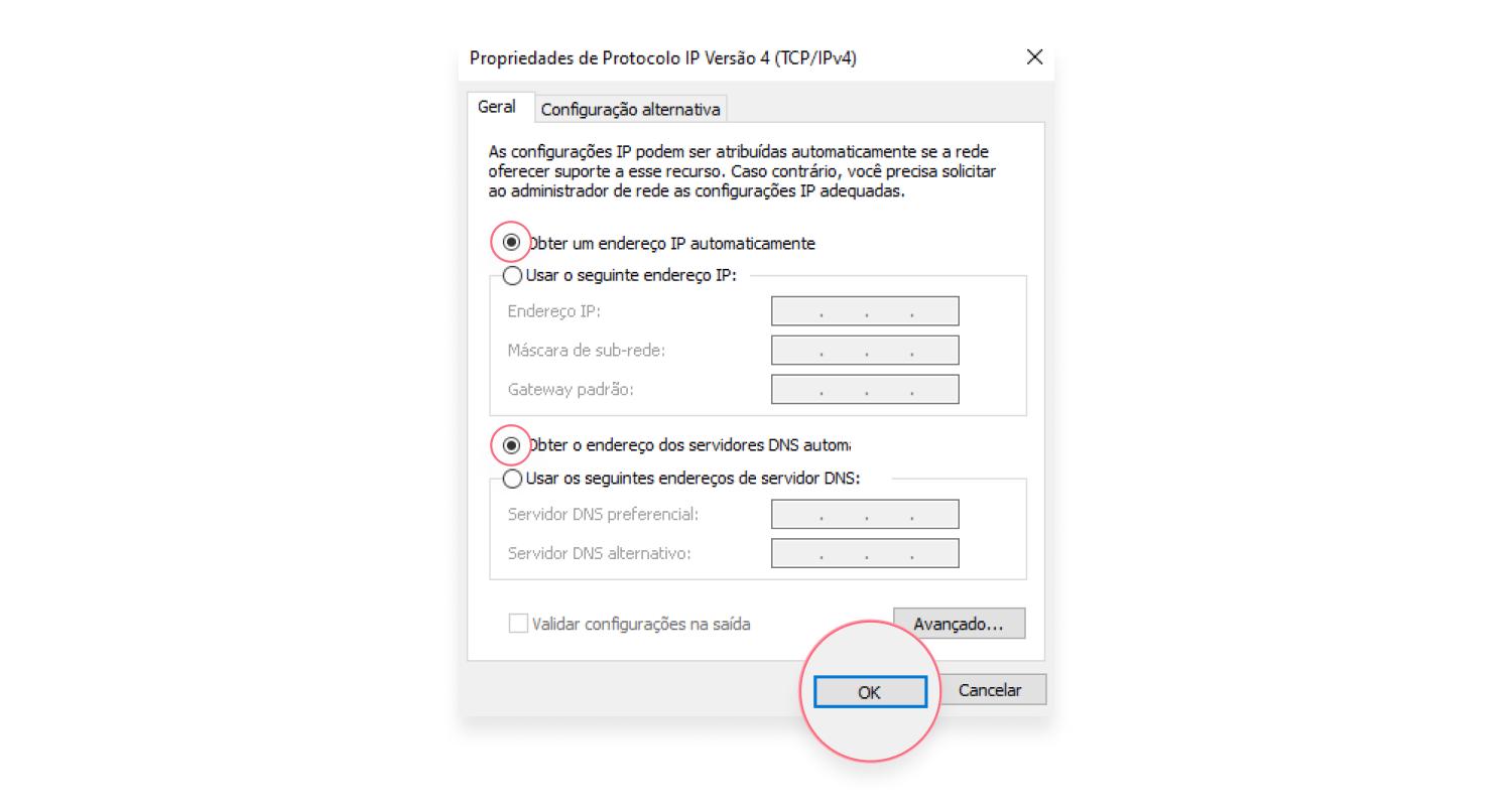 Altere as configurações do seu adaptador de rede: passo nº6