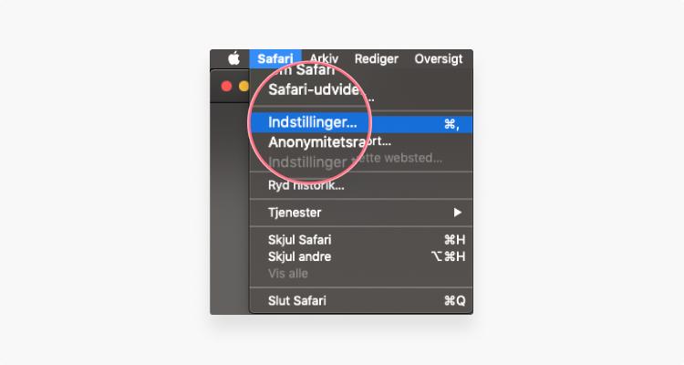 Ryd cache i Safari: trin 2