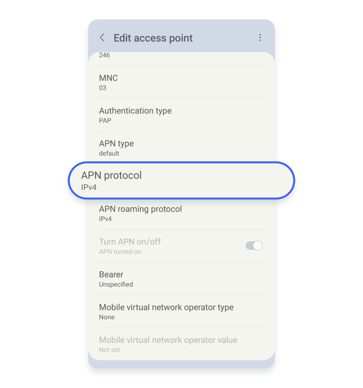 Tap APN protocol