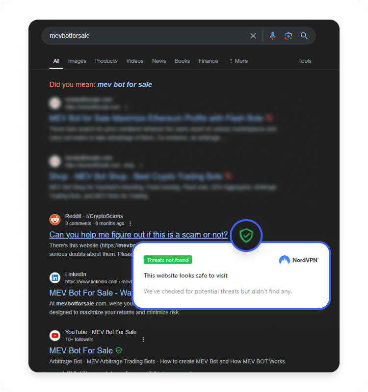 Threats not found alert