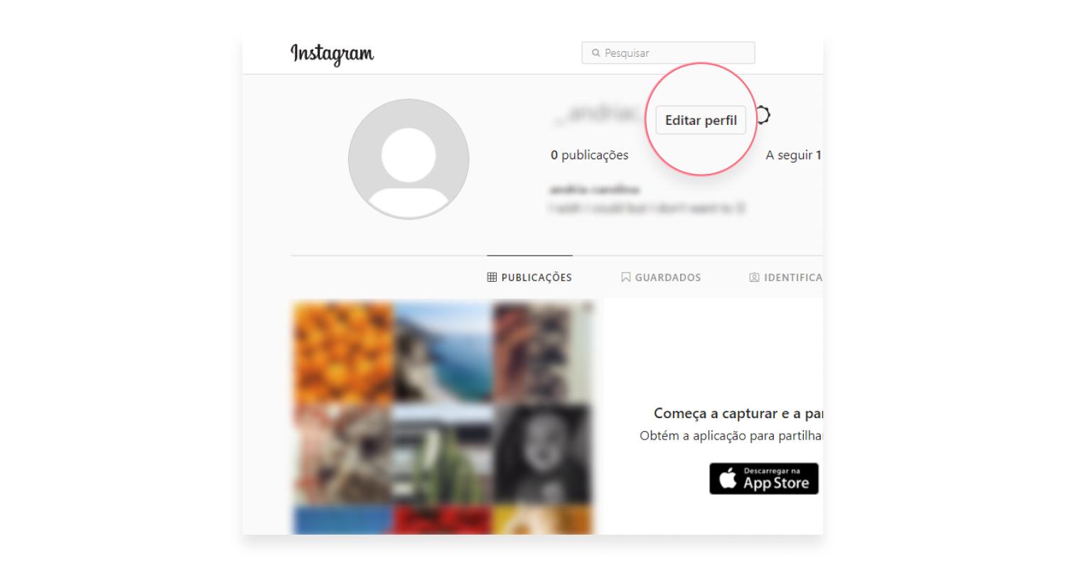 eliminar conta instagram: passo nº1