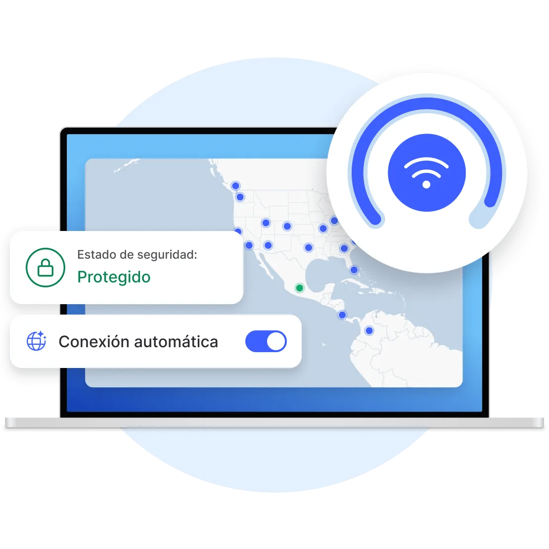 La app de NordVPN para computadores.