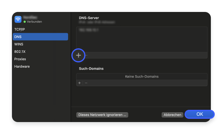 DNS-Server auf Mac ändern Schritt 3