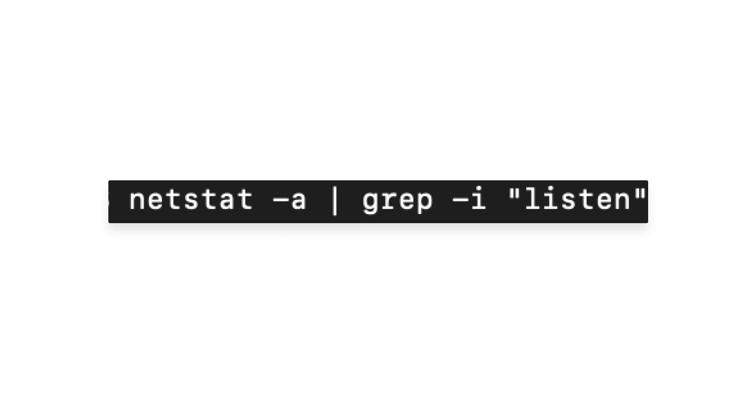 netstat command in terminal