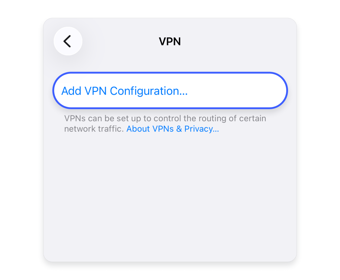 How to manually set up a VPN on an iPhone: Step 5.
