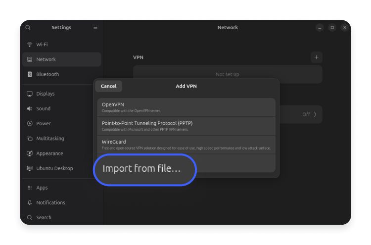 Linux VPN setup step 20