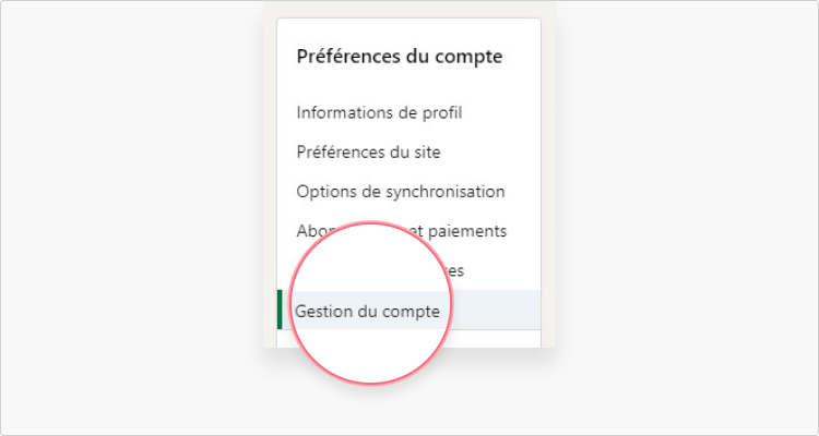 Supprimer compte LinkedIn  étape 2