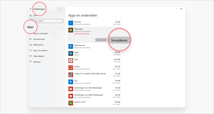 Bloatware verwijderen van Windows 10 en 11, Standaard verwijdering