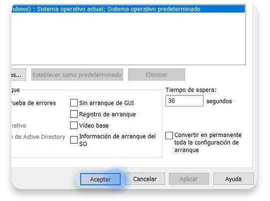 desactivar el modo seguro de Windows 10: paso 3