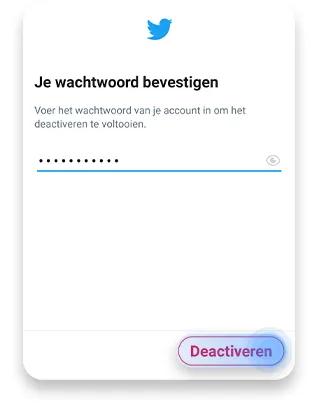 Een Twitter account verwijderen op Android stap 4