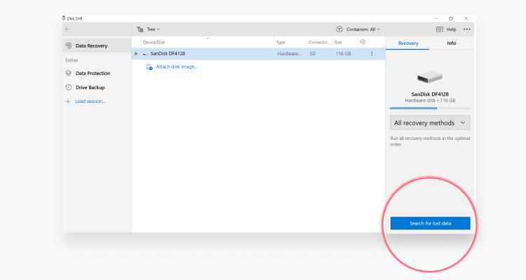 Search for lost data