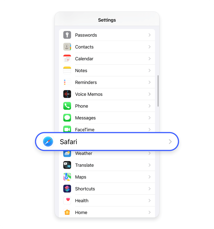 How to activate the Safari ad blocker step 1