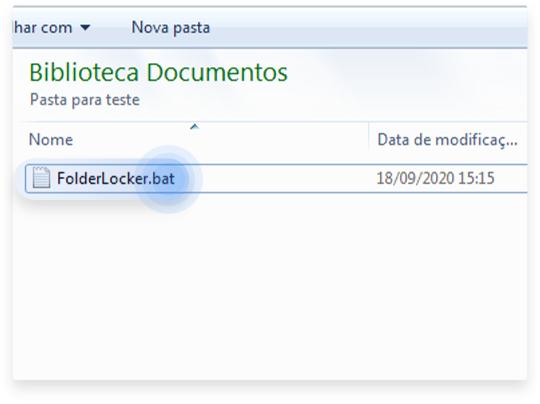 como colocar senha em uma pasta no w10: passo nº3