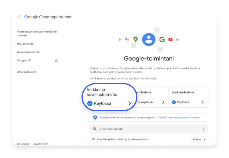 Miten poistan Google-haut pysyvästi vaihe 4