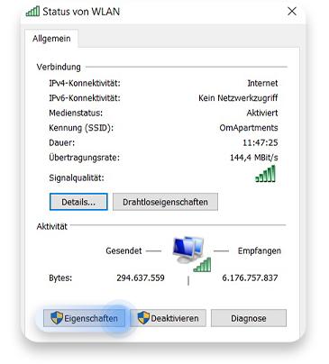 IP-Adresse über Windows-Geräte finden Schritt 2