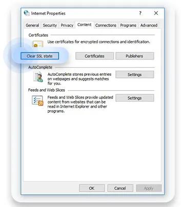 Clear SSL State on Chrome