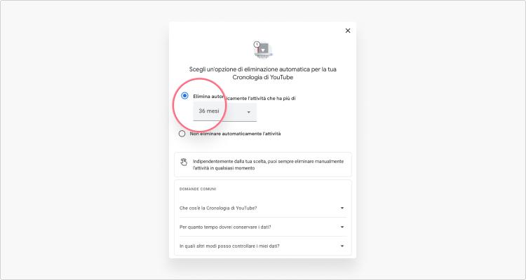 cancellare cronologia youtube
