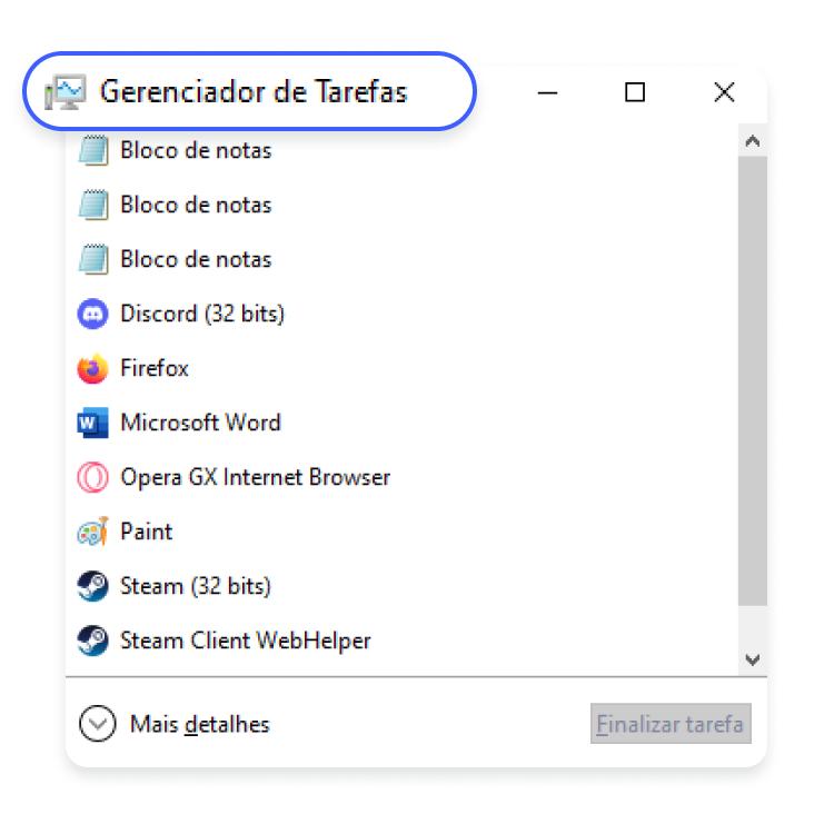 encontrar os processos svchost.exe: passo nº1