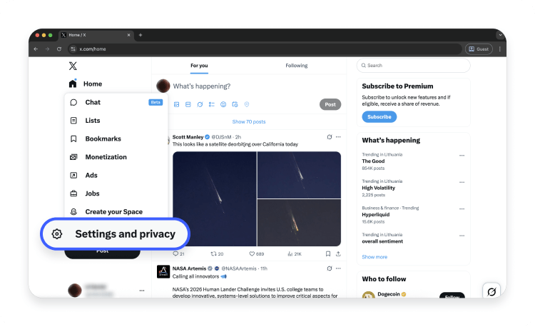 How to make your X account private on desktop 3