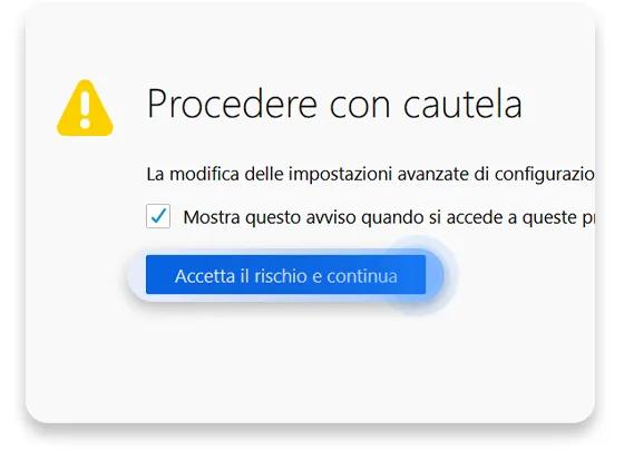 Come disattivare WebRTC su Firefox passo 2