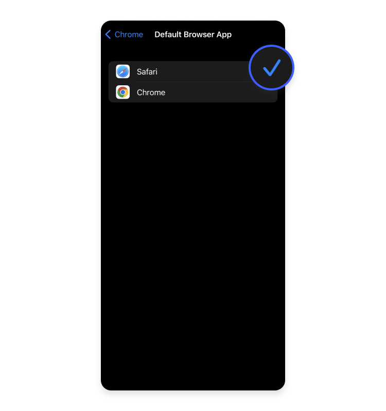 iPhone choose browser app