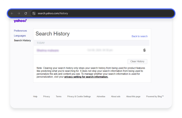 Search history 28