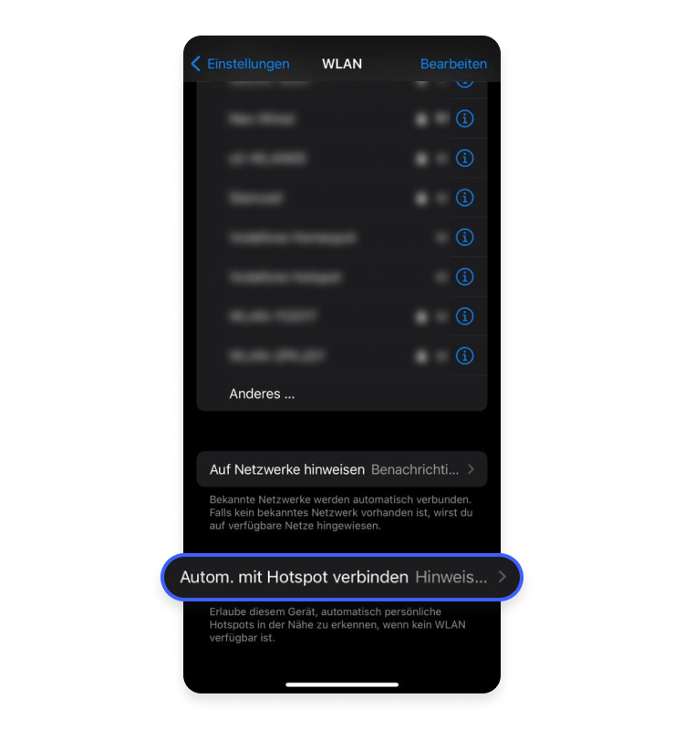 nicht automatisch mit WLAN verbinden iphone