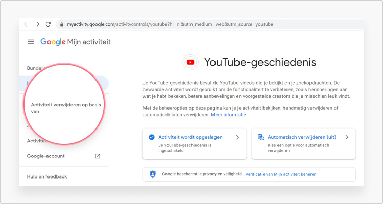 Hoe verwijder je je Youtube zoekgeschiedenis stap 3