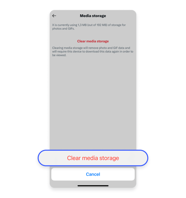 Twitter cache iphone 8