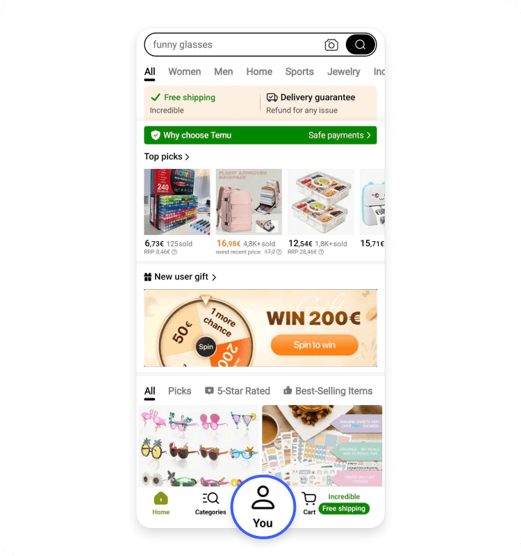How to delete your Temu account on an Android phone 2
