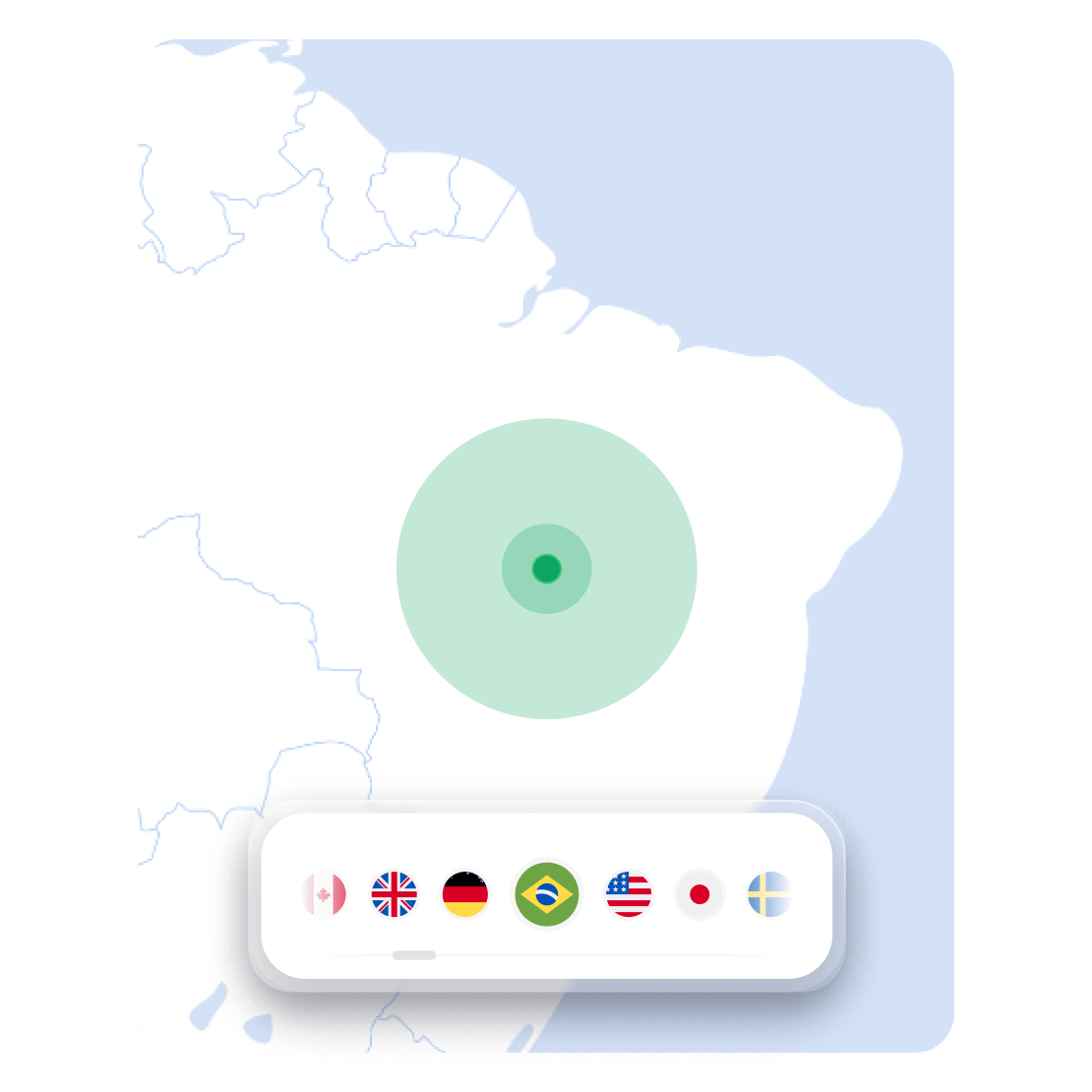 Mapa da NordVPN mostrando os locais dos servidores para mudar sua localização virtual.