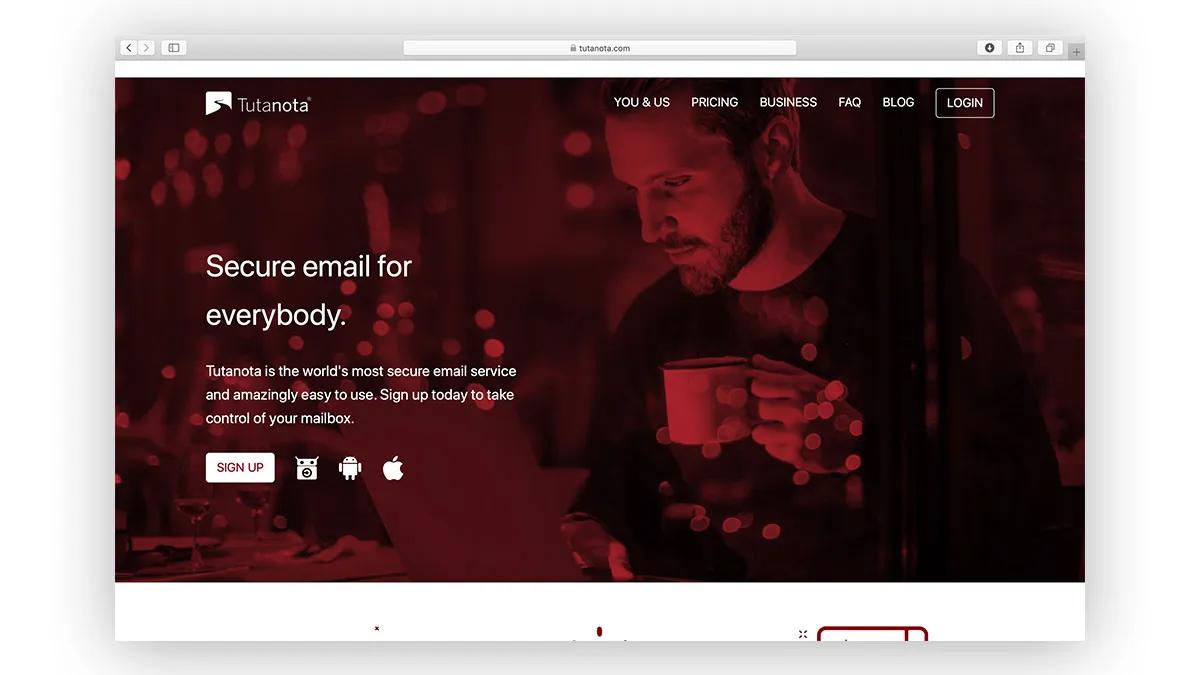 Gmail alternatives Tutanota