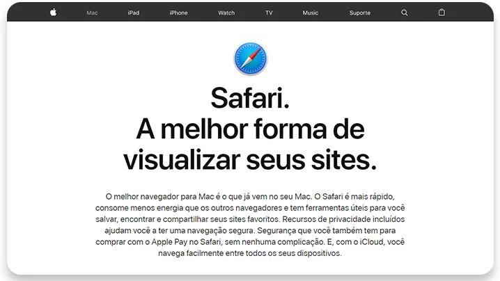melhores navegadores: safari