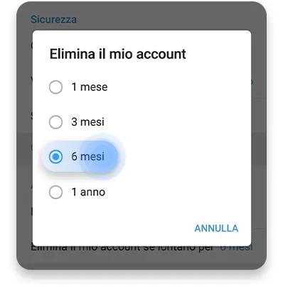 eliminare account telegram passo 3