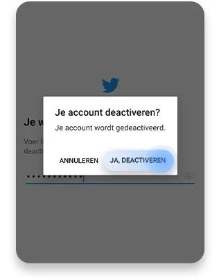 Een Twitter account verwijderen op Android stap 5