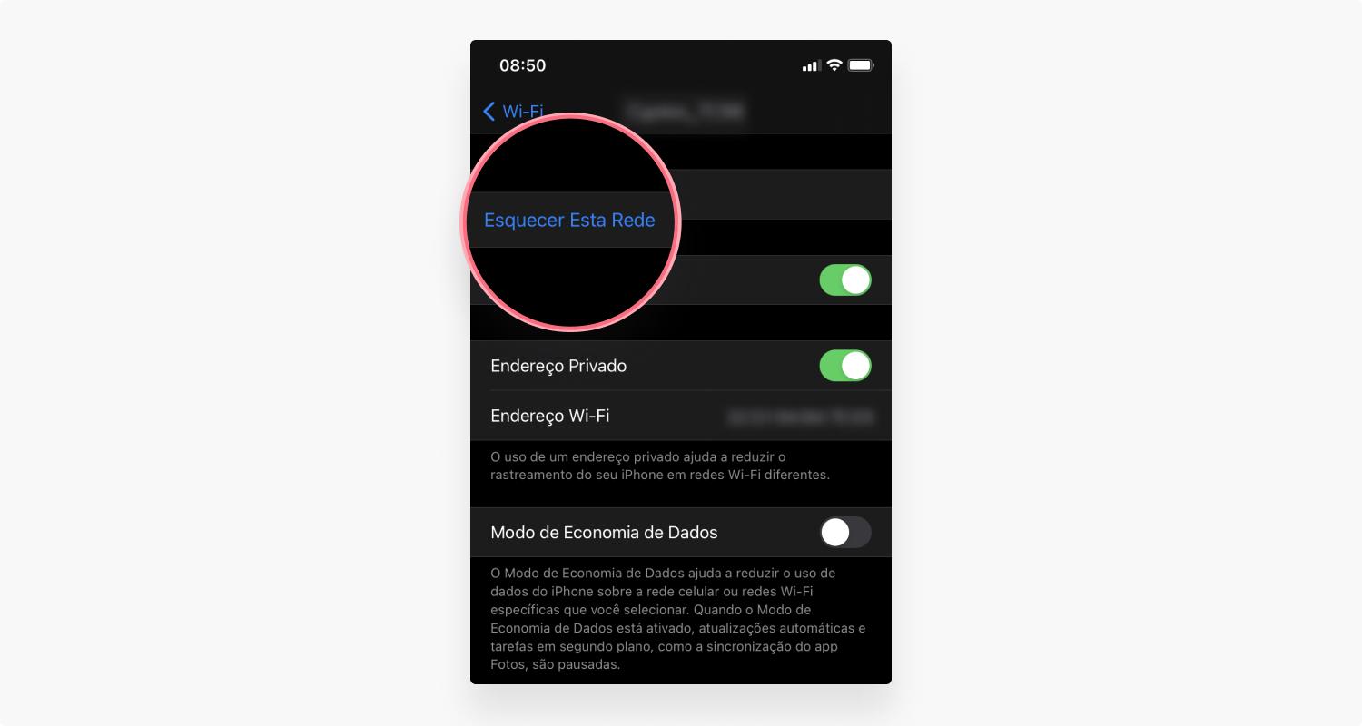 descobrir o endereço IP em um dispositivo com iOS: passo nº6
