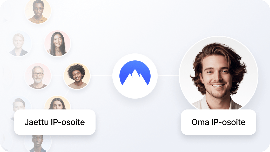 Yksittäisen henkilön oma IP-osoite vs monien käyttäjien jakama IP-osoite.