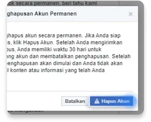 cara menghapus akun facebook secara permanen: langkah 8