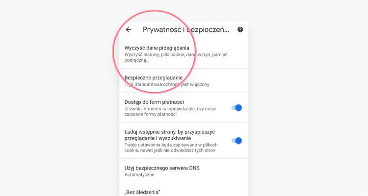 usunąć cache android: krok 2
