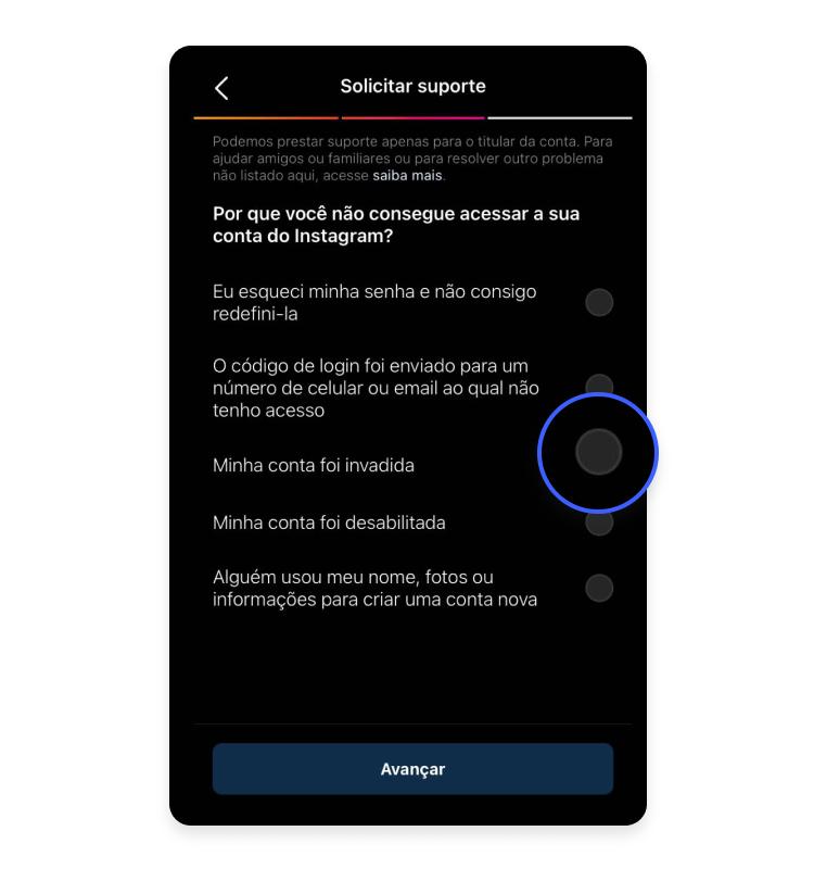 como recuperar sua conta do Instagram: passo nº14