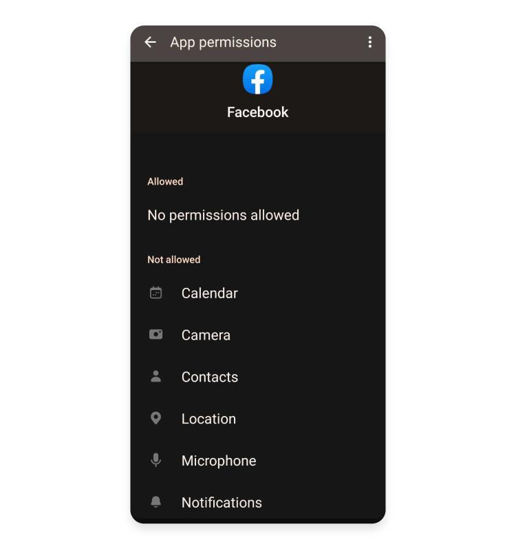 remove facebook permissions: step 2