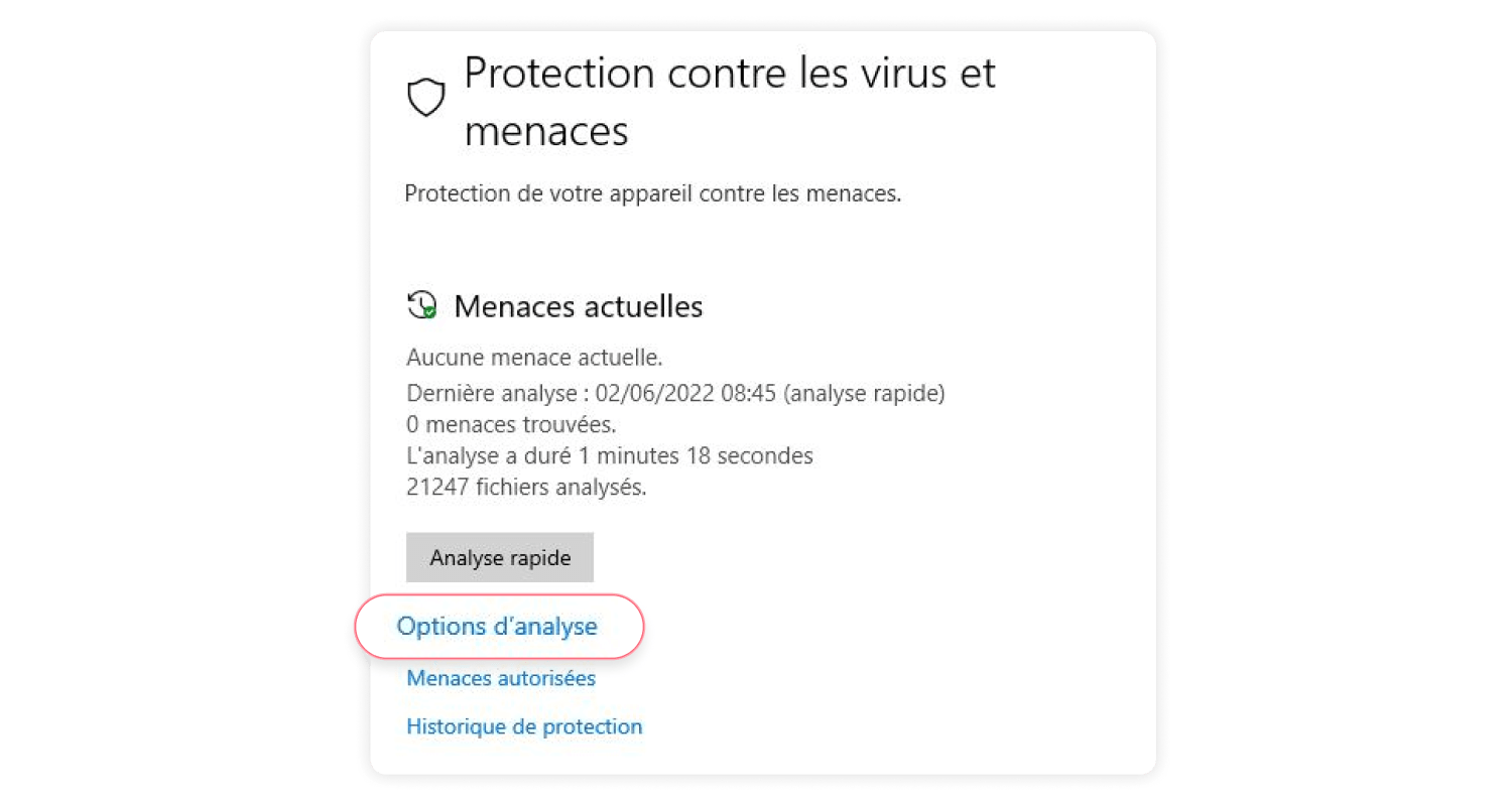 Protection contre les virus et menaces