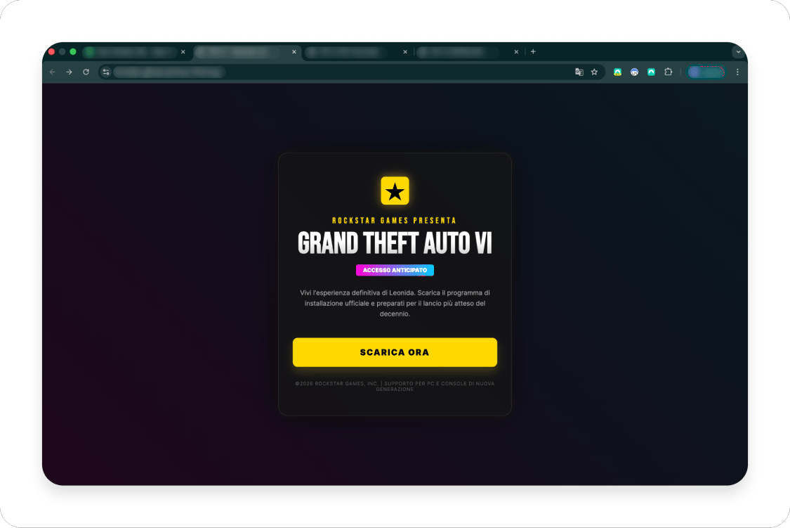 Amateur phishing targeting Rockstar Social Club accounts