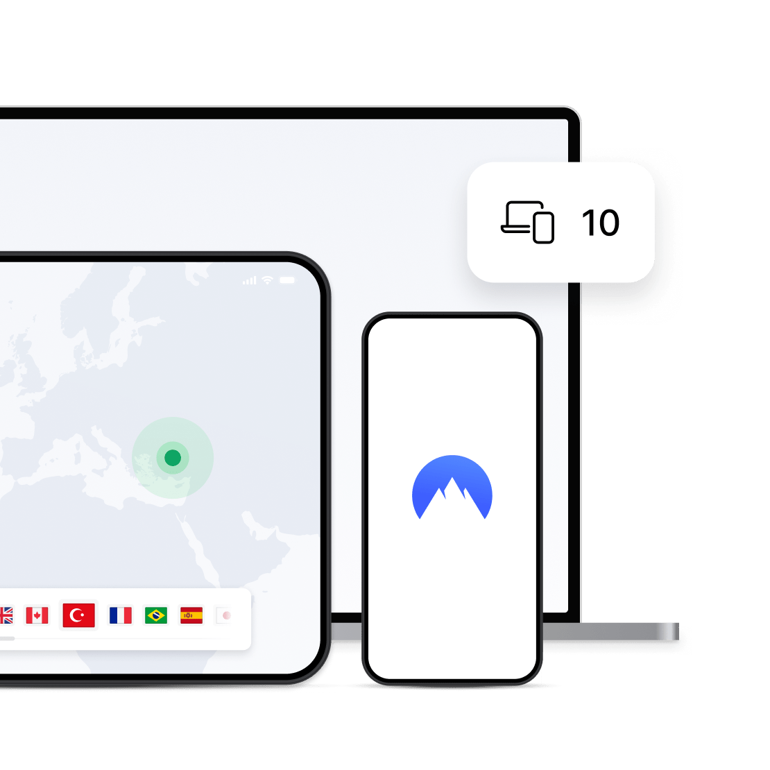 Dünya haritasında güvenli bir VPN sunucusu konumunu gösteren bir NordVPN iğnesi.