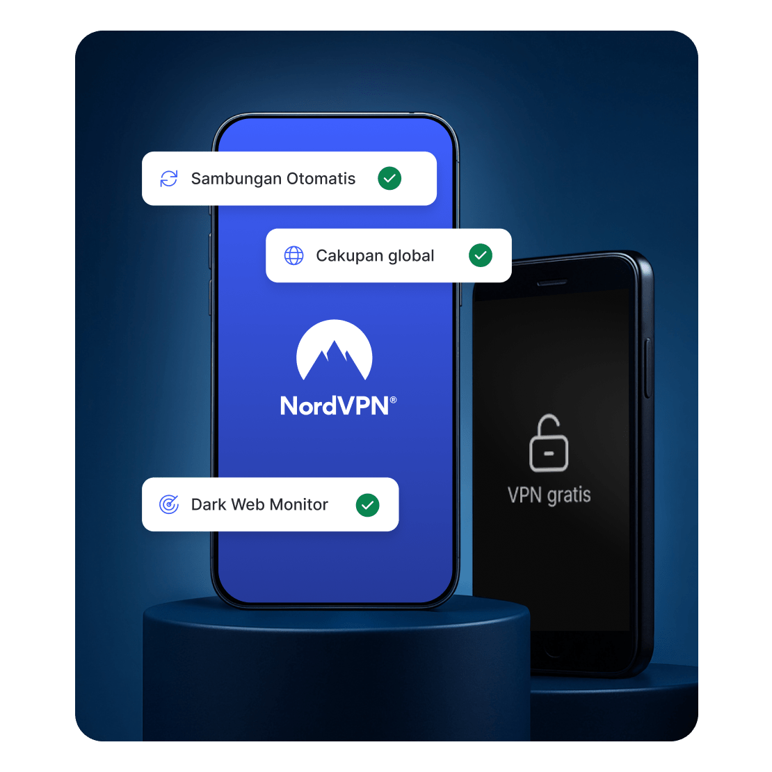 Aplikasi NordVPN menampilkan fitur yang tidak ada di aplikasi VPN gratis.